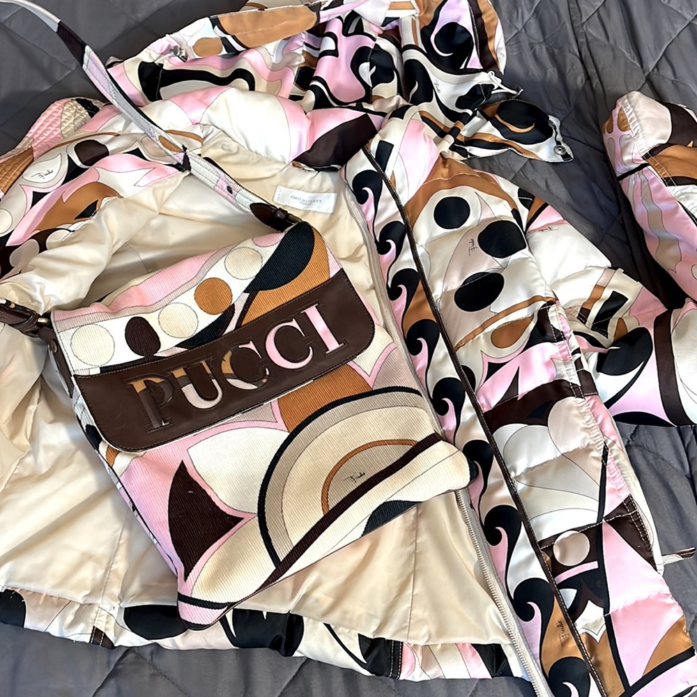 Vintage Emilio Pucci Puffer Coat/Corduroy crossbody bag